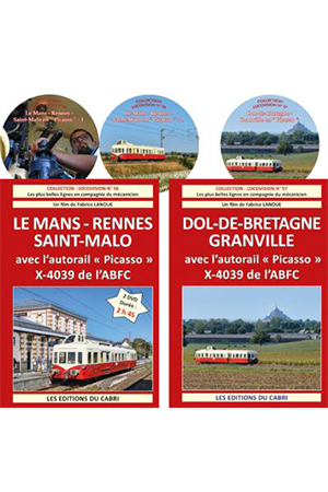 [328727] Locovision N°56 & 57 : Le Mans - Rennes - St Malo et Dol-De-Bretagne - Granville avec l'autorail Picasso X-4039 de L'ABFC (Pack DVD)