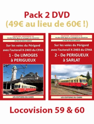 [328739] Pack DVD : Locovision N°59 & 60 - Limoges - Périgueux - Sarlat