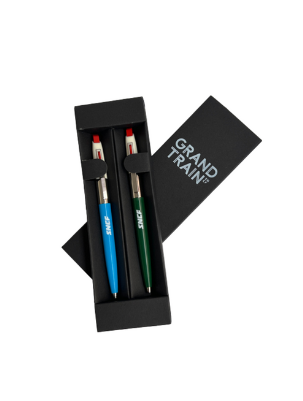 [233232] COFFRET STYLO SNCF BLEU & STYLO VERT 