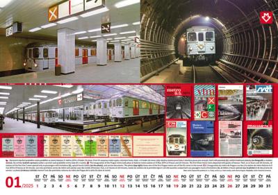 [233240] Calendrier 2025 - Le métro de Prague